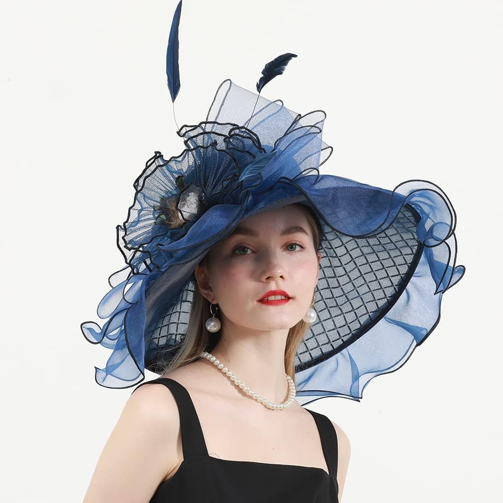 Womens Organza Church Derby British Fascinator Kentucky Hats for Women