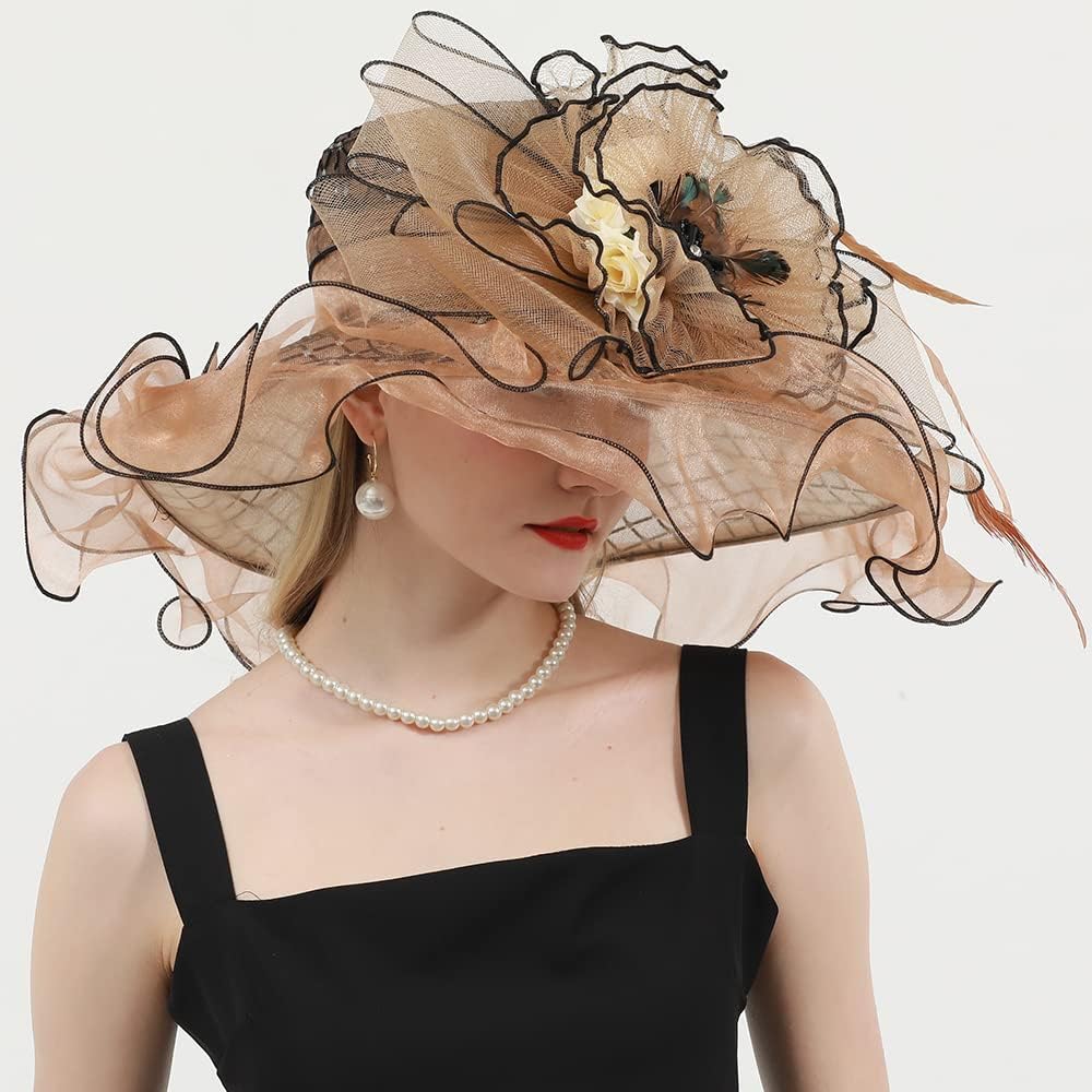 Womens Organza Church Derby British Fascinator Kentucky Hats for Women