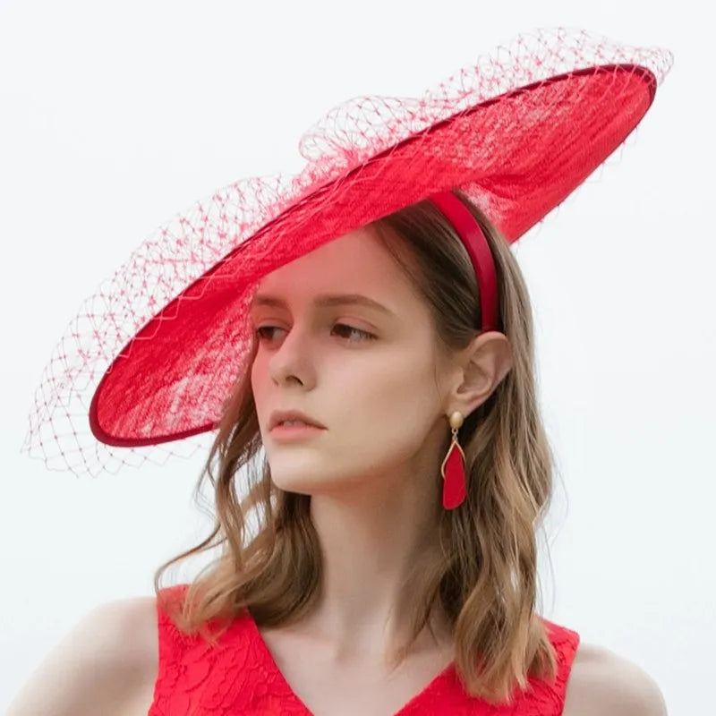 EE 1035 British royal ascot elegant dress wind yarn shade of England small female summer hat