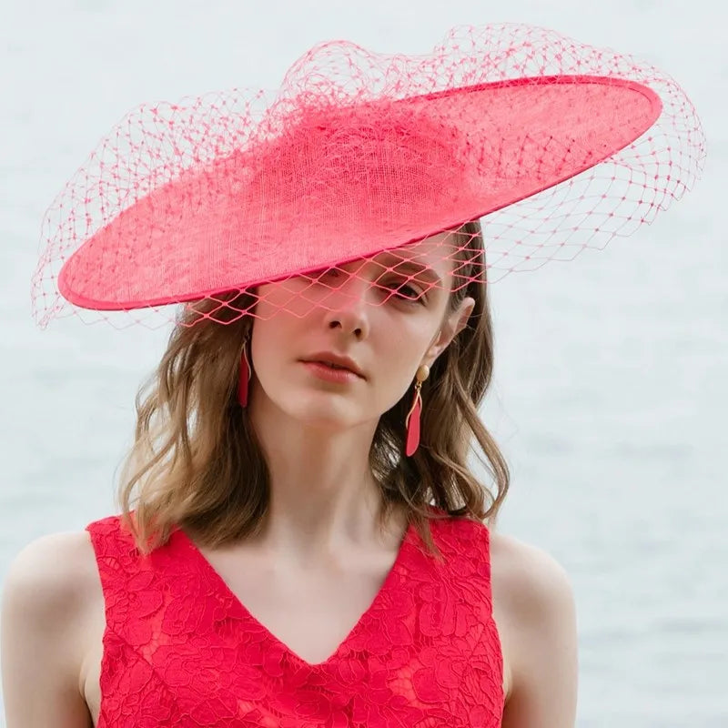 EE 1035 British royal ascot elegant dress wind yarn shade of England small female summer hat