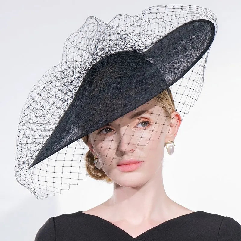 EE 1035 British royal ascot elegant dress wind yarn shade of England small female summer hat