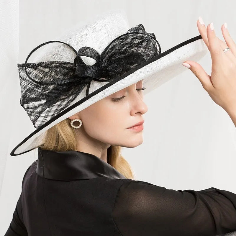 EE 1039 spring and summer new party British volume eaves linen hat shading on female summer sun block uv hat