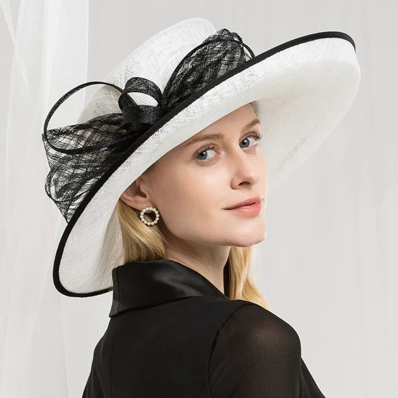 EE 1039 spring and summer new party British volume eaves linen hat shading on female summer sun block uv hat