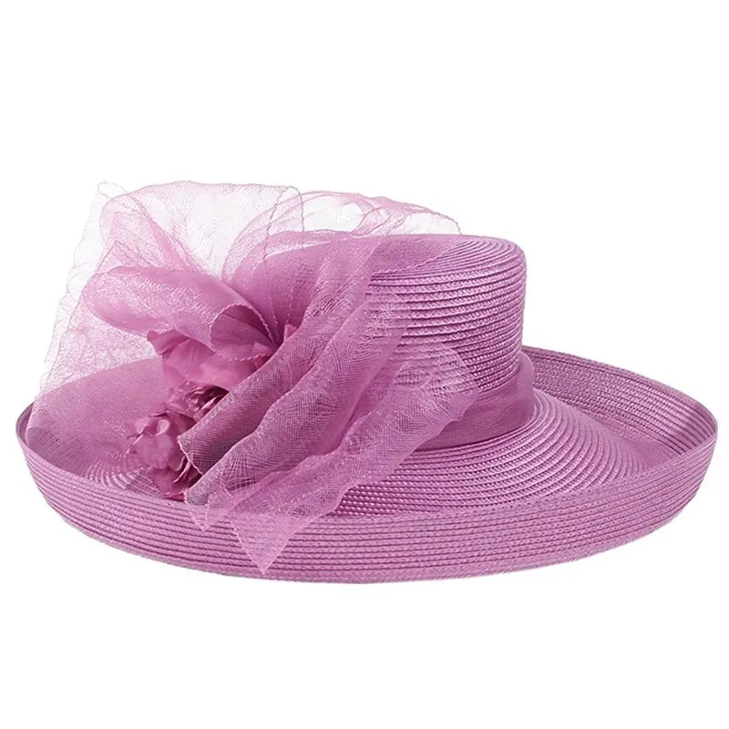 EE 1045 designers new spring increased slightly exaggerated eaves concave shape hat jockey club socialite hat