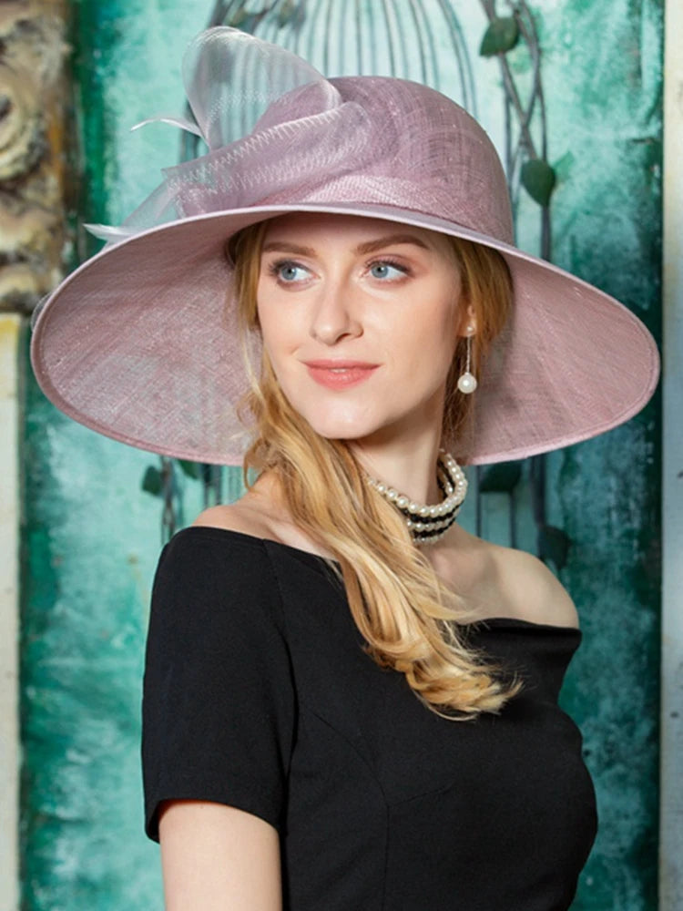 EE 1084 Spring and Summer/Original Design/Sinamay/Bowknot/Wide Brim/Special Occasion/Sun Protection/Tulle Fabric Hats Headpiece