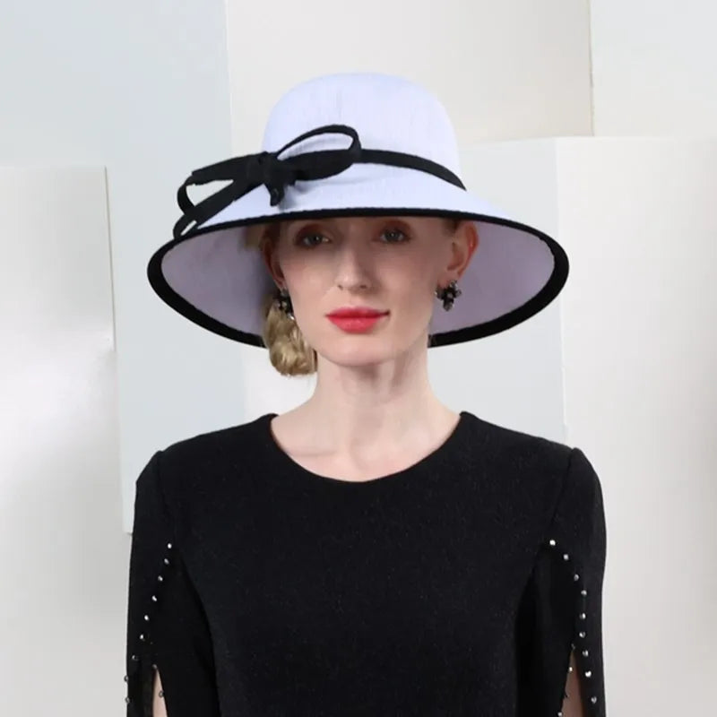 EE 1109 new elegant Audrey Hepburn wind restoring ancient ways the party hat is prevented bask in large eaves joker hat woman