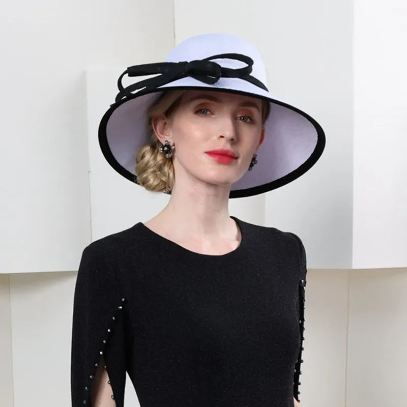 EE 1109 new elegant Audrey Hepburn wind restoring ancient ways the party hat is prevented bask in large eaves joker hat woman