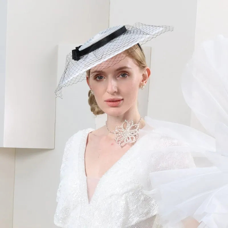 EE 1138 new spring/summer party travel hair hoop hat contracted joker bowknot adornment small hat