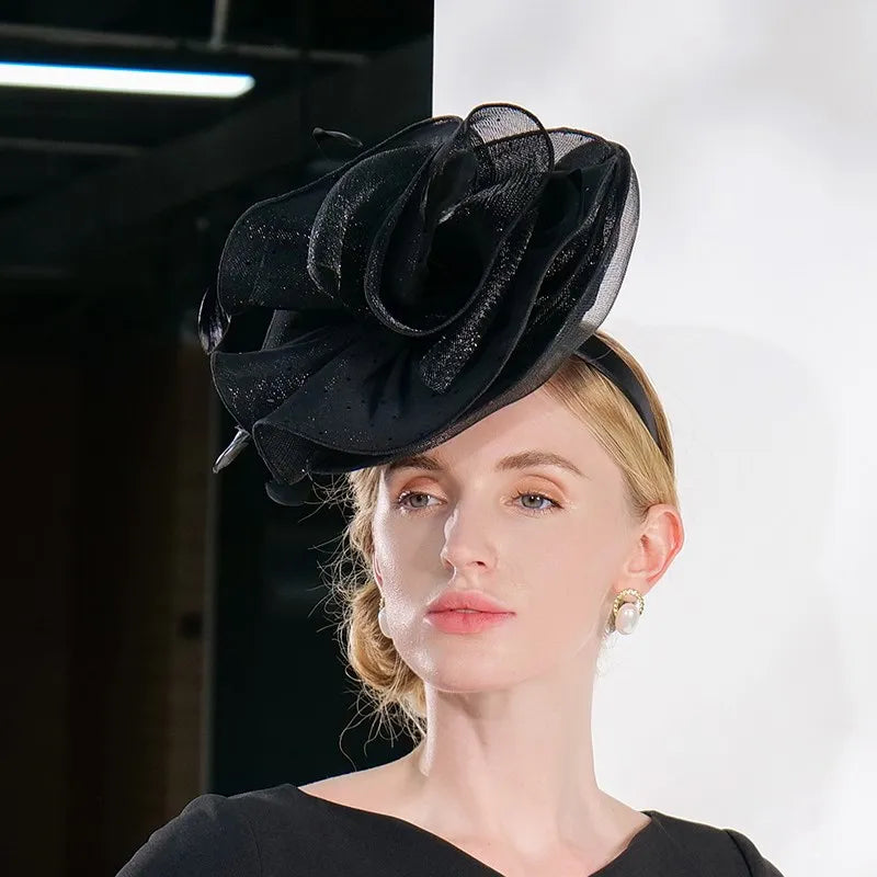 EE 2220 summer new elegant temperament goddess flower feather no eaves and female summer hat hat