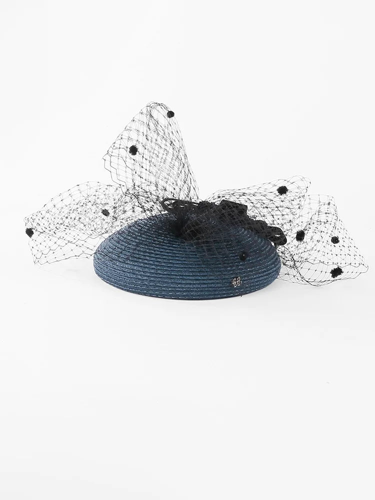 EE 2227 Tulle Kentucky Derby Hat /Headwear Elegant Hats/ Wedding/ Veil /Evening Headpiece/ Special Occasion / Party /Women