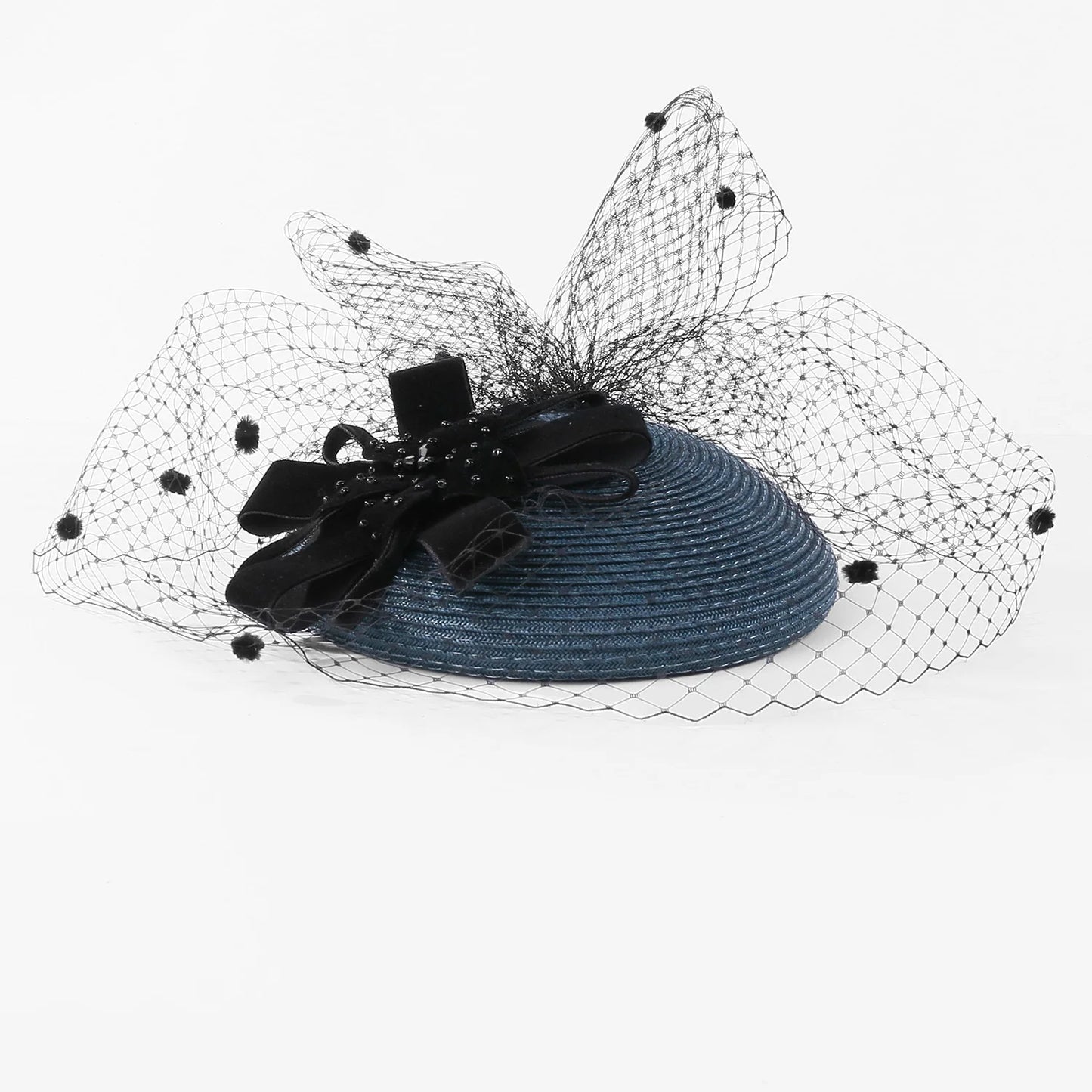 EE 2227 Tulle Kentucky Derby Hat /Headwear Elegant Hats/ Wedding/ Veil /Evening Headpiece/ Special Occasion / Party /Women