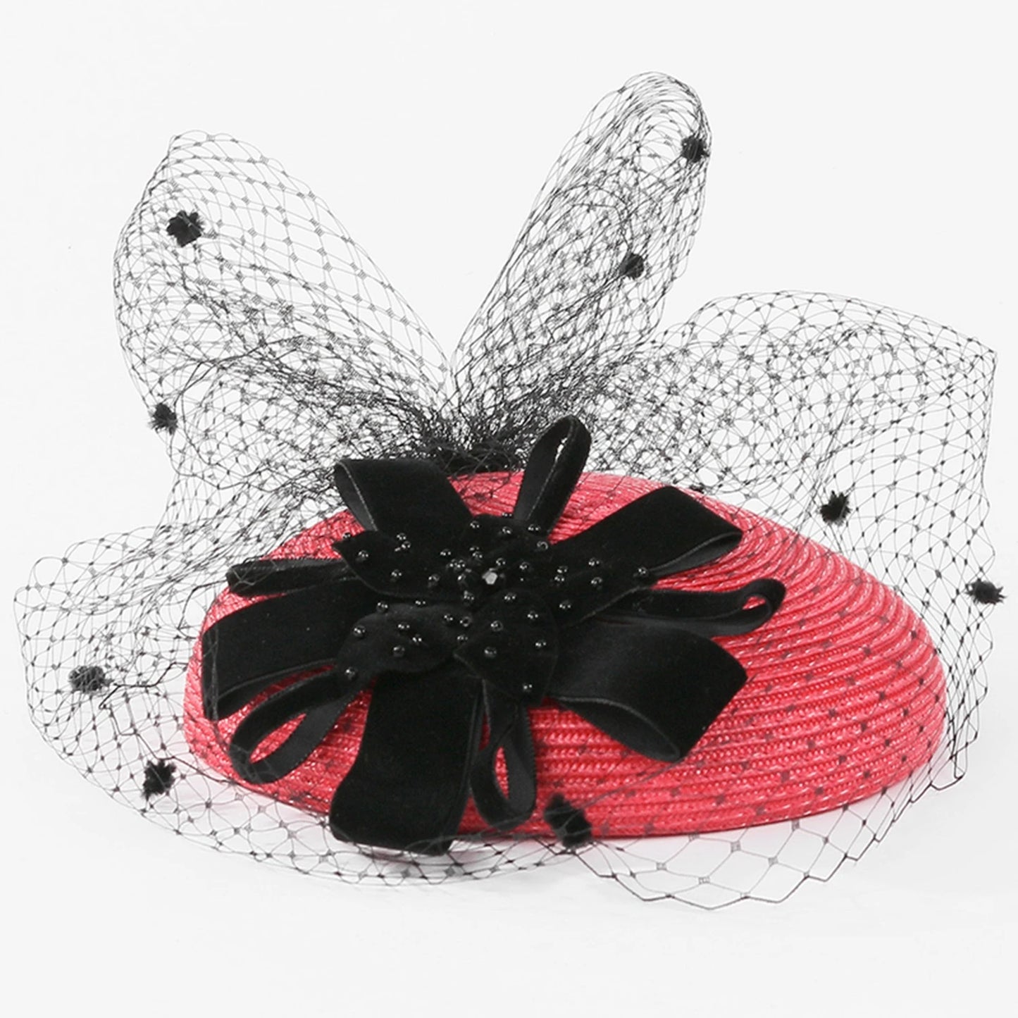 EE 2227 Tulle Kentucky Derby Hat /Headwear Elegant Hats/ Wedding/ Veil /Evening Headpiece/ Special Occasion / Party /Women