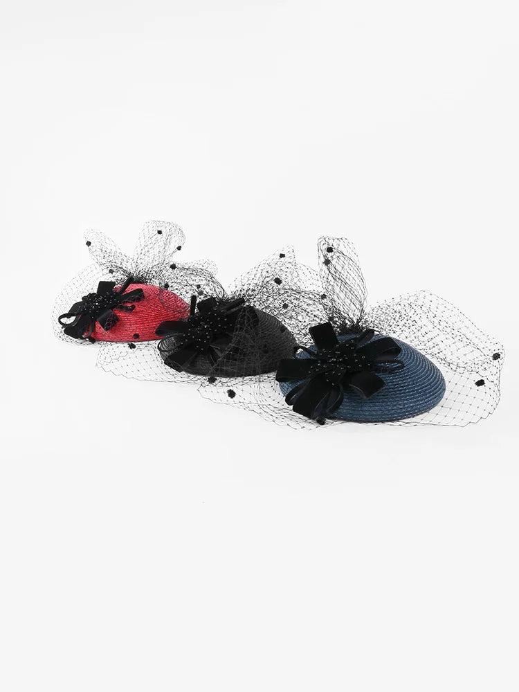 EE 2227 Tulle Kentucky Derby Hat /Headwear Elegant Hats/ Wedding/ Veil /Evening Headpiece/ Special Occasion / Party /Women