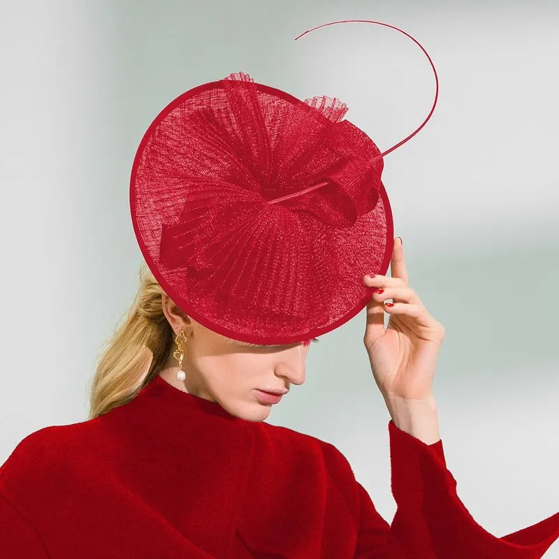 EE 2275 summer new elegant temperament goddess yarn little hat hat shade sunscreen in the summer of female