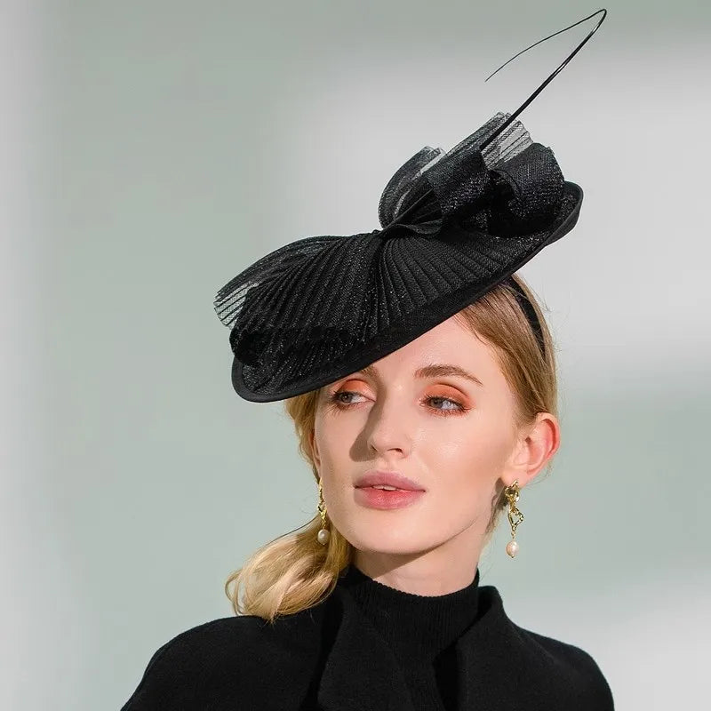EE 2275 summer new elegant temperament goddess yarn little hat hat shade sunscreen in the summer of female