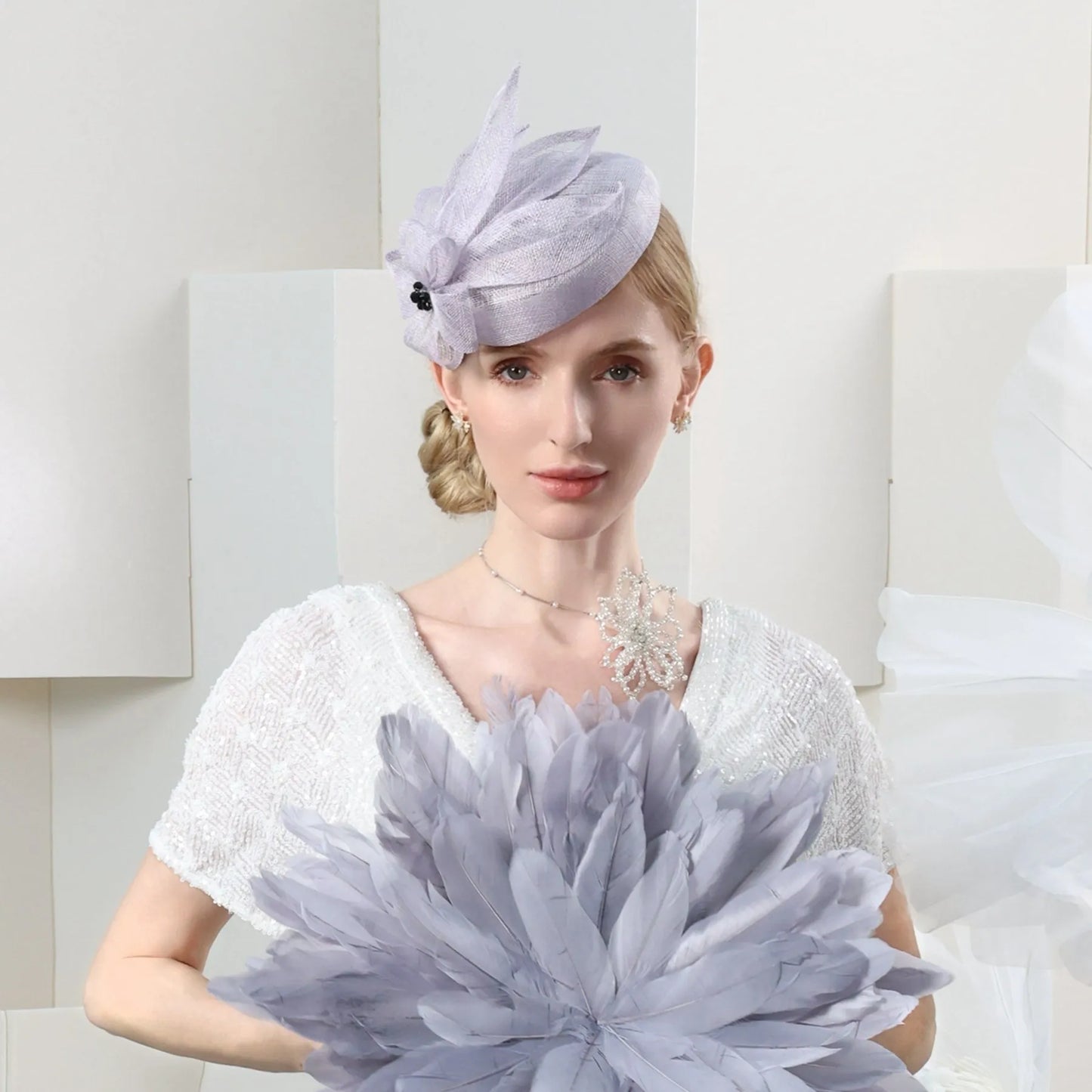 EE 2291 the new spring/summer 2023 vintage hat female flowers bud hat English party