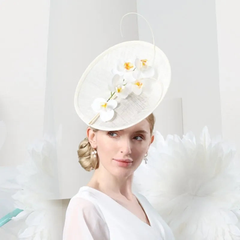 EE 2292 the new spring and summer 2023 flower feather decoration and elegant hat party travel hat girl