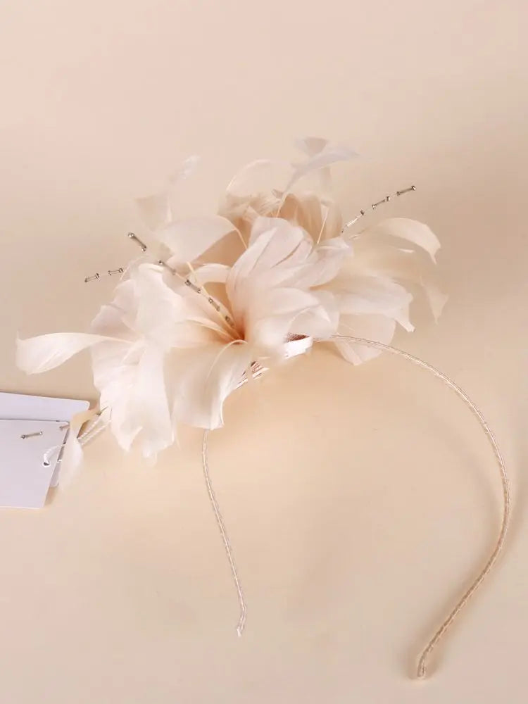 EE 2344 Spring and Summer /Fascinators Flowers /Special Occasion /Evening Headpiece /Church Wedding/Feather Hair Accessories