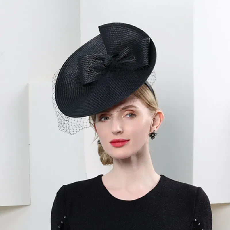EE 2349 British elegant aristocratic party hat net yarn hair hoop hat female restoring ancient ways