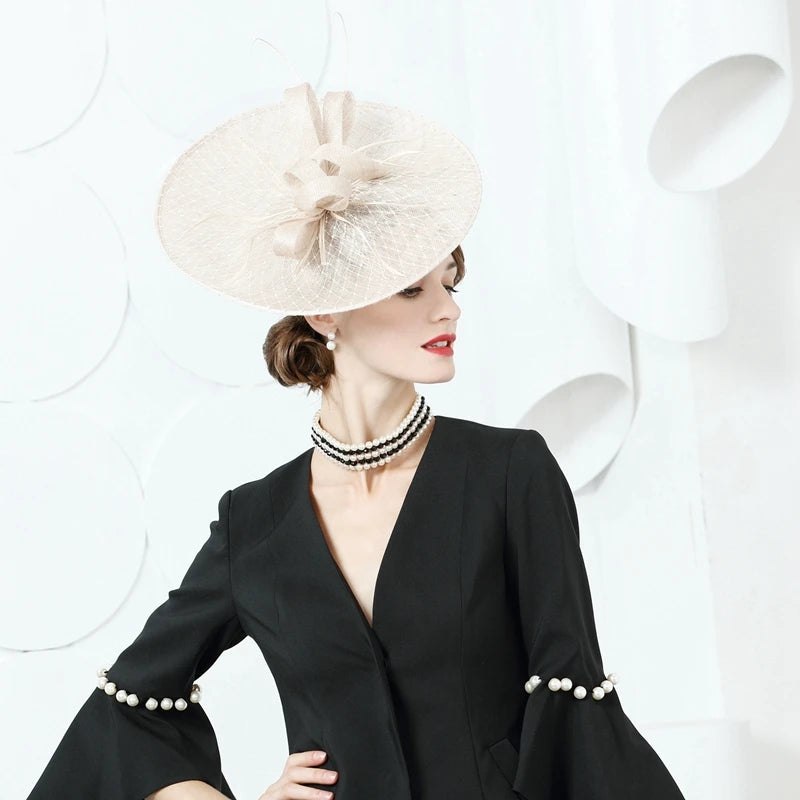 EE 2386 Spring and Summer/Original Design/Sinamay/Bowknot/Elegant/Party/Evening Headpiece/Tulle Fabric Hats Headpiece