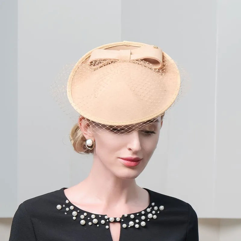 EE 3006 hair hoop with restoring ancient ways of England party hat white gauze charming small bowknot is pure wool hat girl