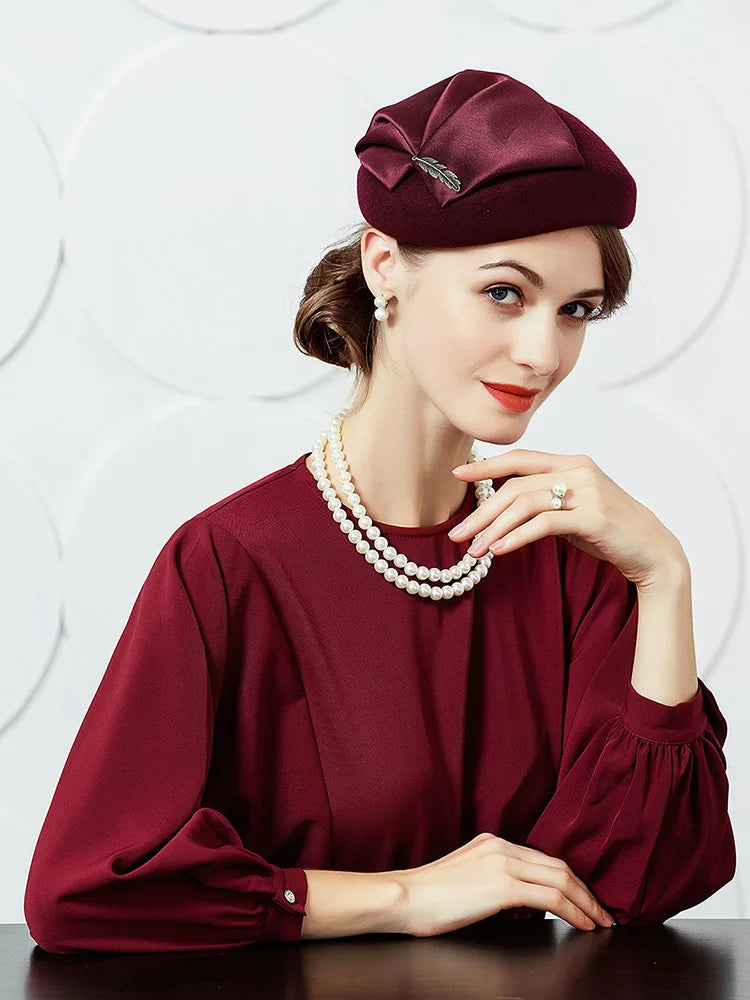 EE 3026 Winter Wool Berets /Elegant/Office & Career /Anniversary Congratulations /Special Occasion/Vintage/Ladies Tea Party