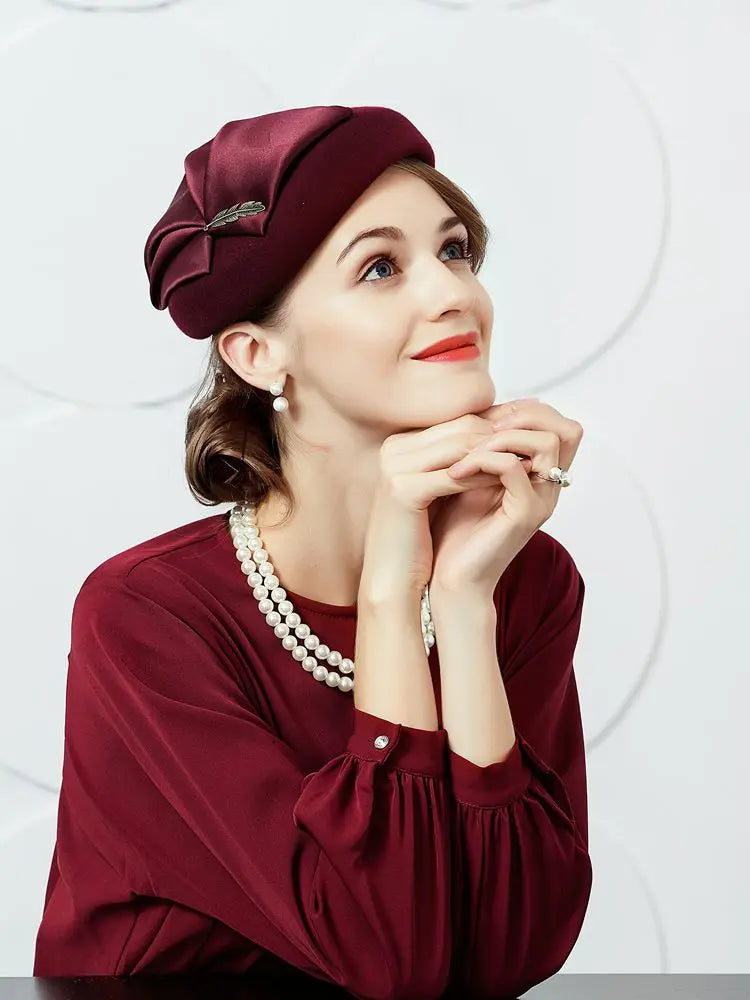 EE 3026 Winter Wool Berets /Elegant/Office & Career /Anniversary Congratulations /Special Occasion/Vintage/Ladies Tea Party