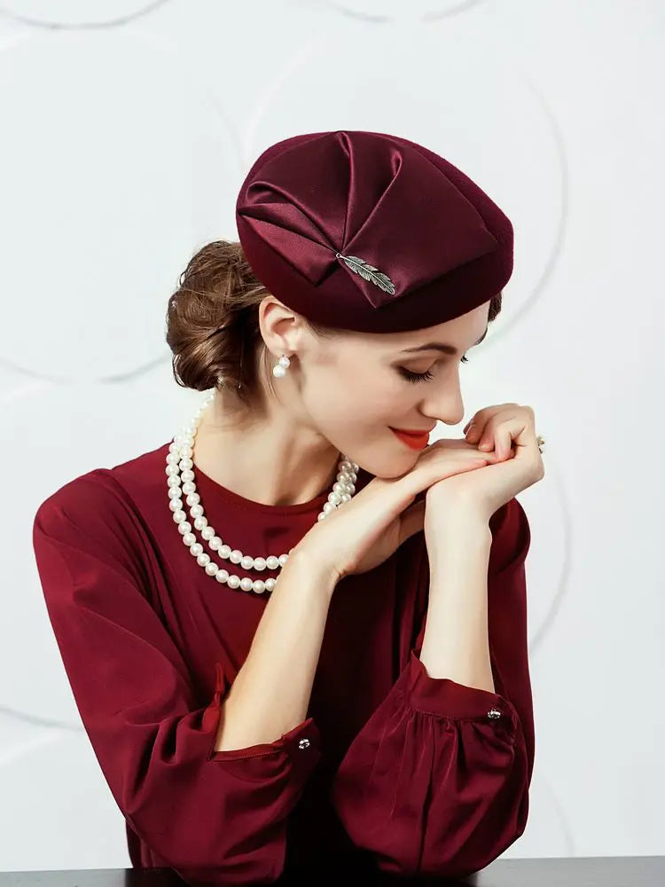 EE 3026 Winter Wool Berets /Elegant/Office & Career /Anniversary Congratulations /Special Occasion/Vintage/Ladies Tea Party