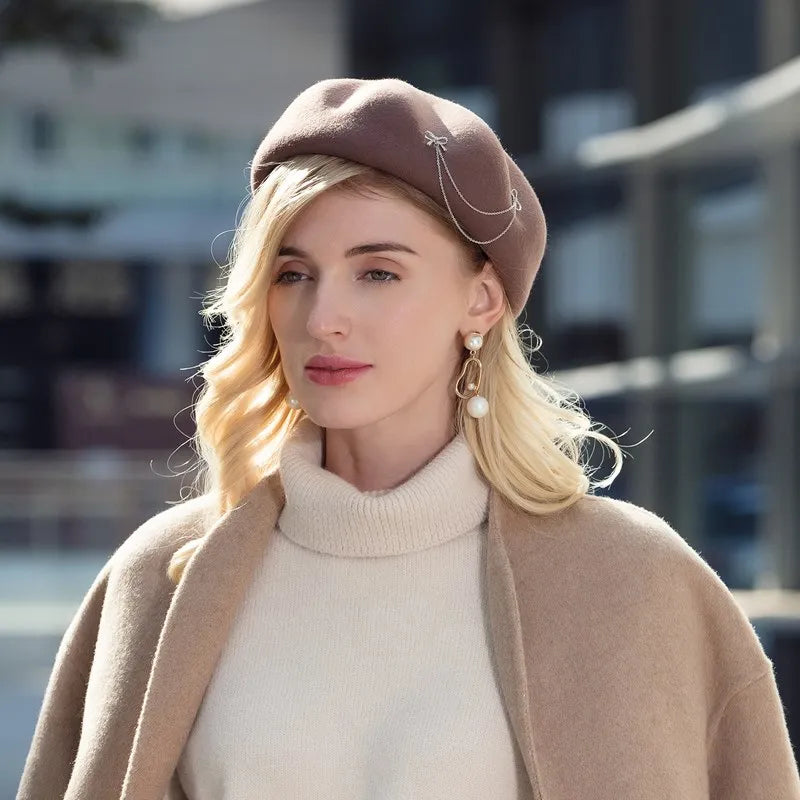 EE 3038 autumn winter wool hat in Europe and the joker female elegant winter hat