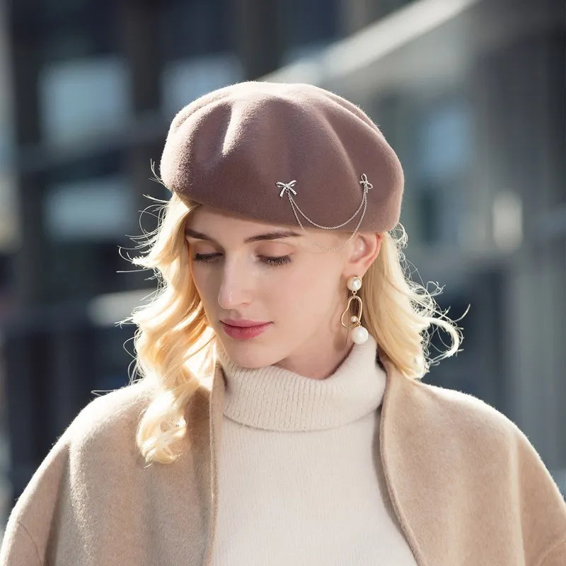 EE 3038 autumn winter wool hat in Europe and the joker female elegant winter hat