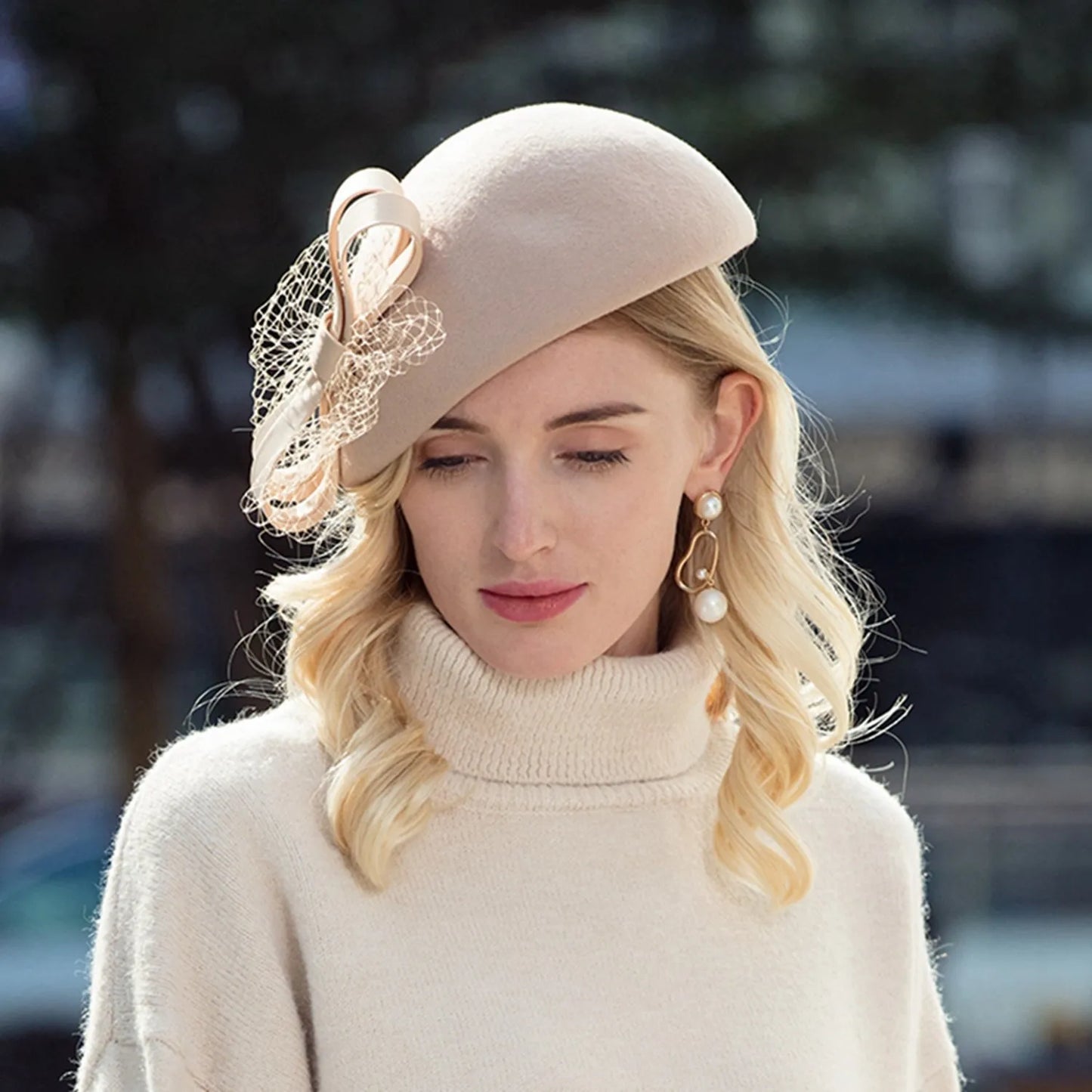EE 3041 elegant beret children about British fashion wool hat female winter travel hat
