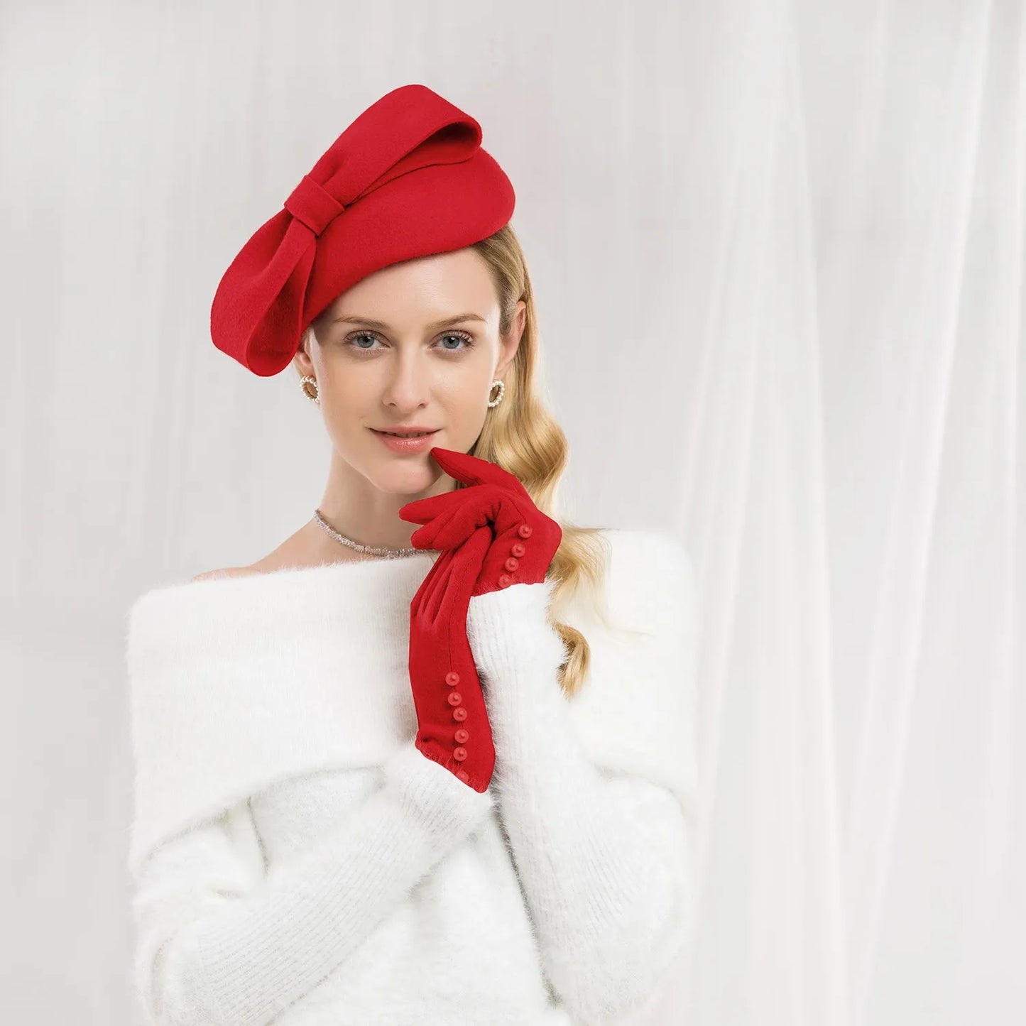 EE 3106 new winter wool hat ms grace joker British homburg joker banquet female cloth hat