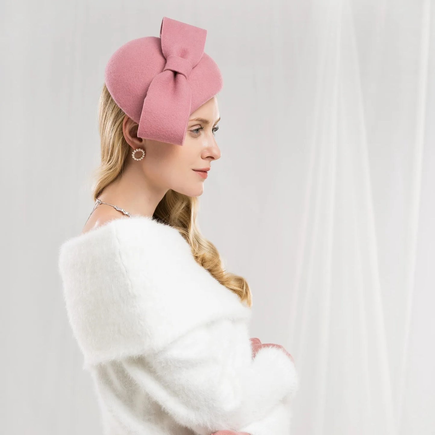 EE 3106 new winter wool hat ms grace joker British homburg joker banquet female cloth hat