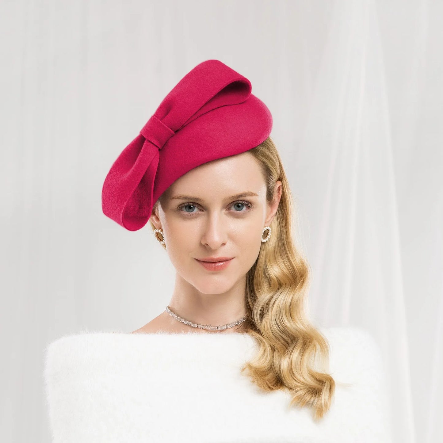 EE 3106 new winter wool hat ms grace joker British homburg joker banquet female cloth hat