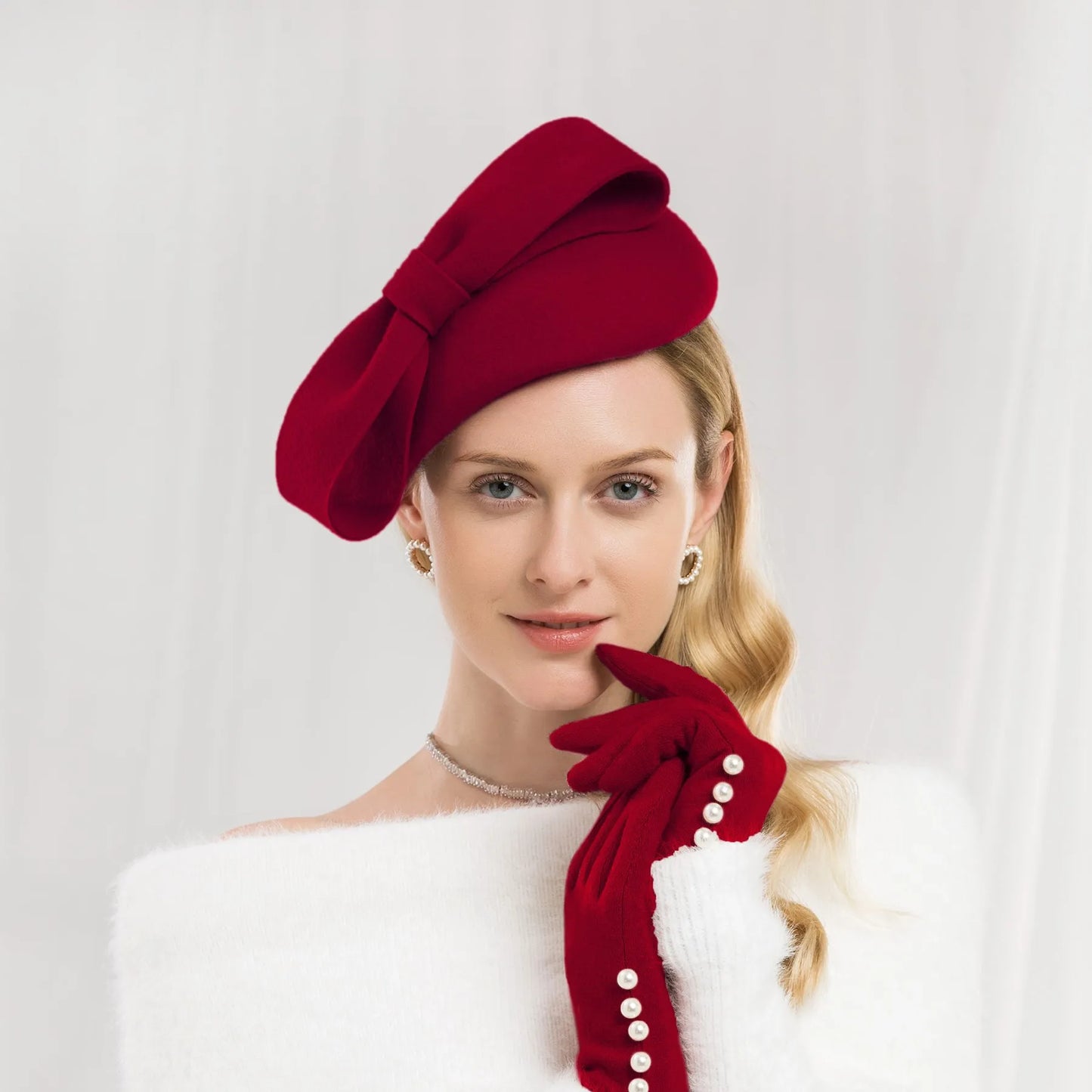 EE 3106 new winter wool hat ms grace joker British homburg joker banquet female cloth hat