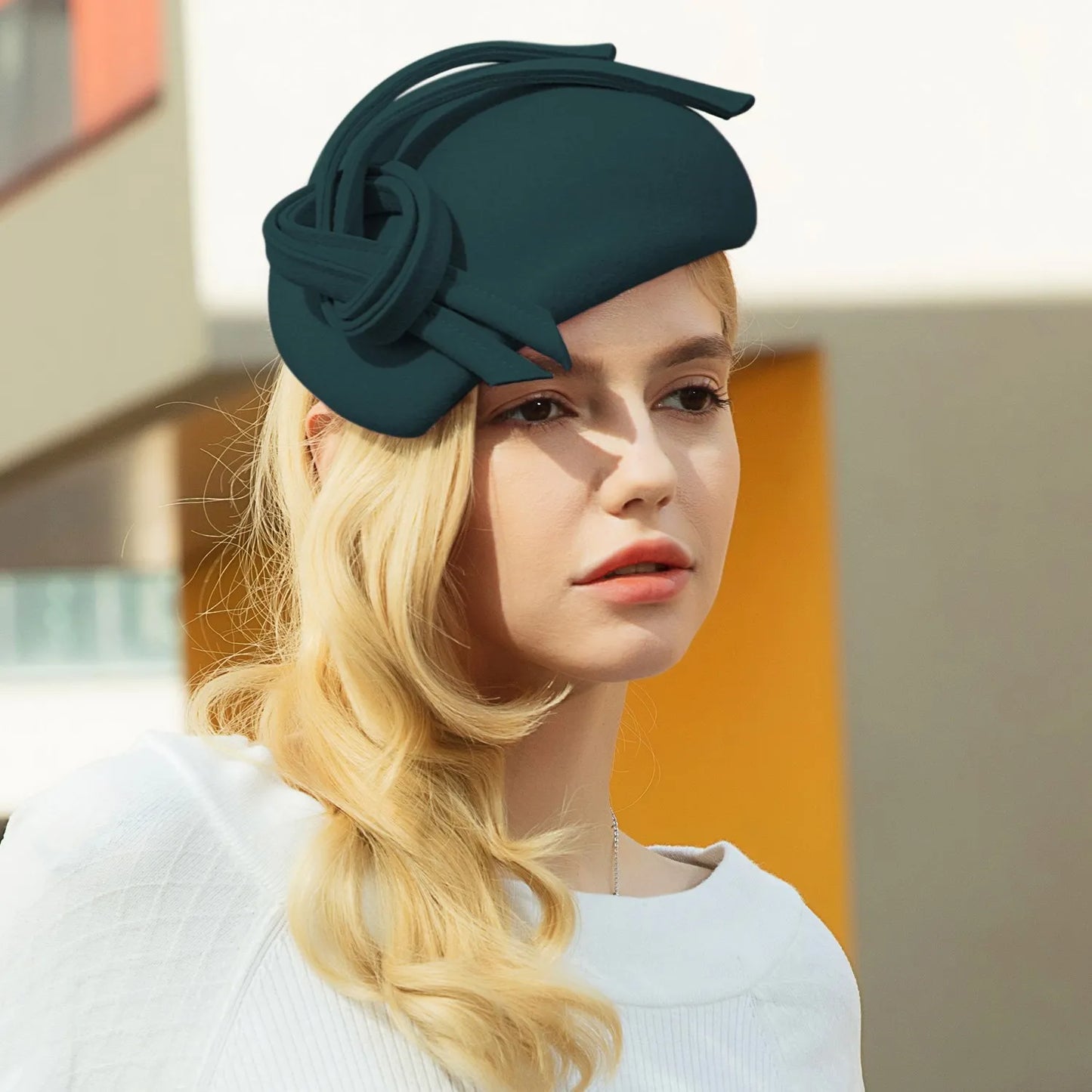 EE 3128 restoring ancient ways the new British party homburg wool hat female jockey club hat in Europe and Americat