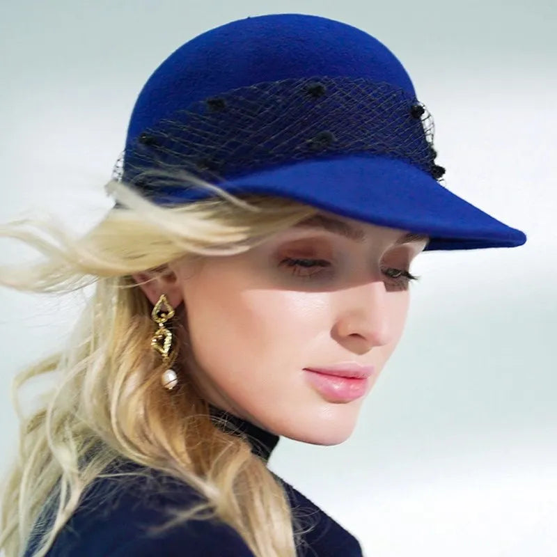 EE 5010 new winter joker felt trilby elegant lace cap
