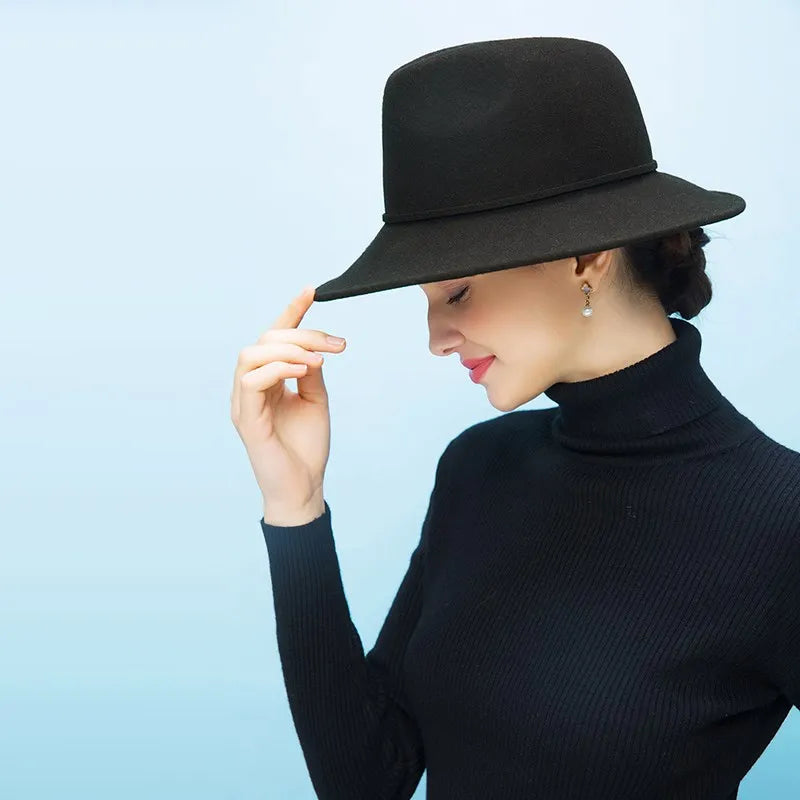 EE 5023 new winter wool hat lady British windy eaves shopping lady hat Sir Knight caps
