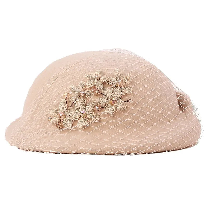 EE 5035 the new winter wool beret 2020 ms qiu dong han edition tide veil web celebrity hat