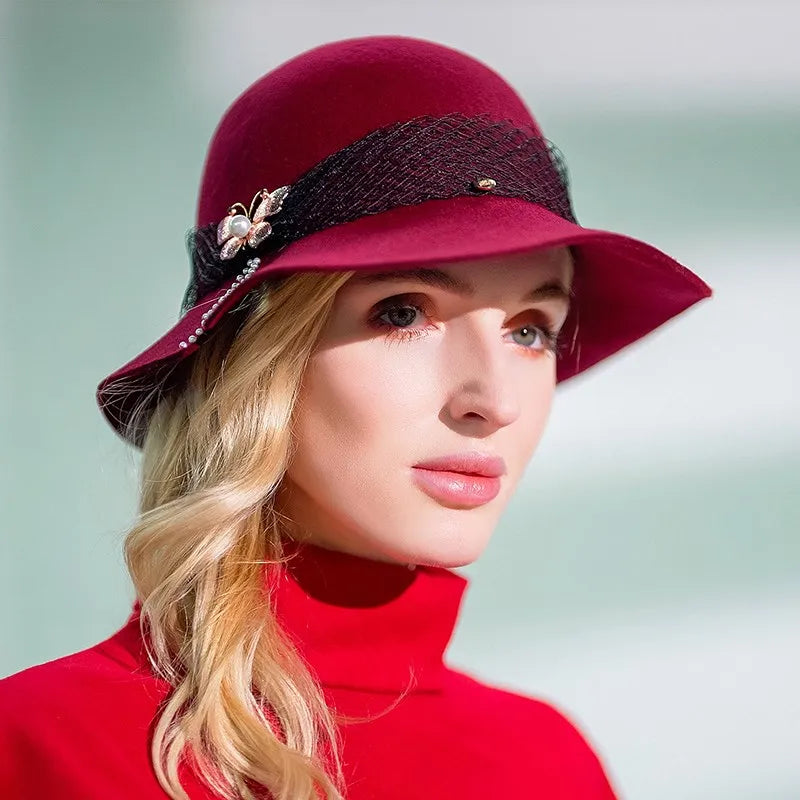 EE 5082 Autumn and Winter Top Hat Versatile and Elegant Hat for Women