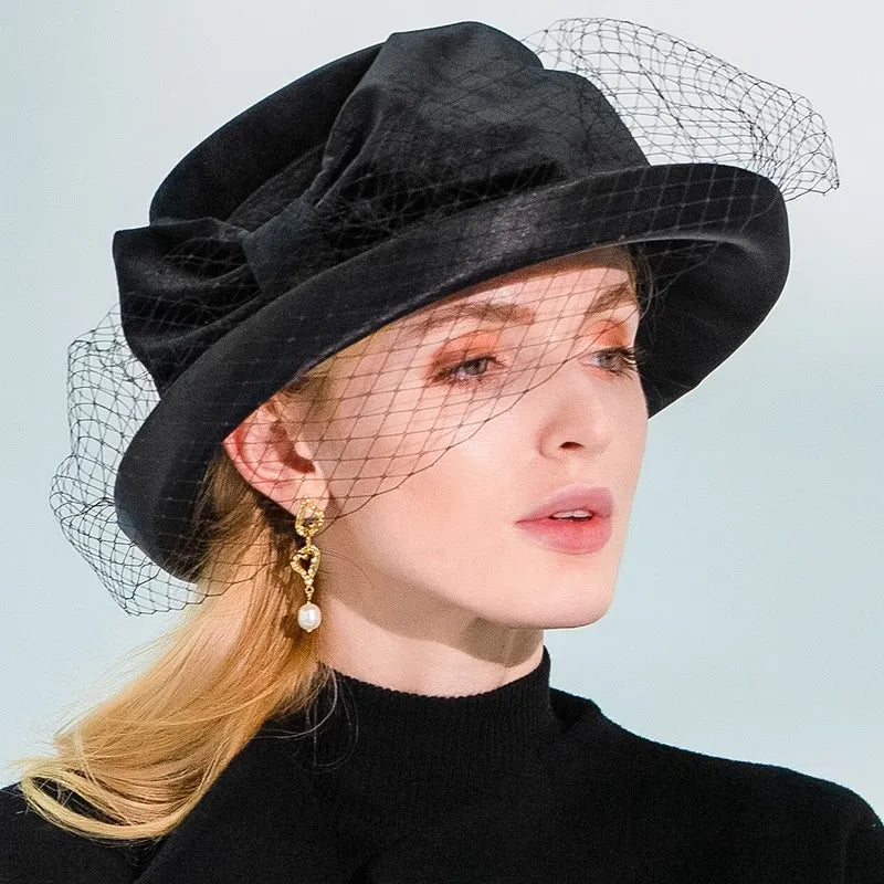 EE 5172 female white gauze new autumn and winter time the fisherman hat leisure joker out warm warm basin hat
