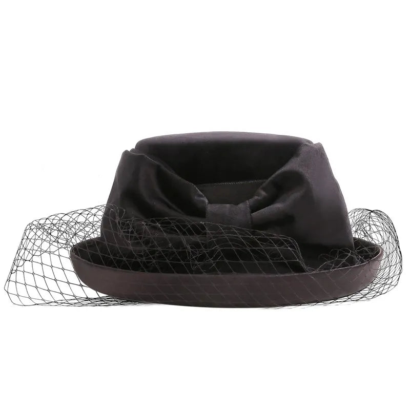 EE 5172 female white gauze new autumn and winter time the fisherman hat leisure joker out warm warm basin hat