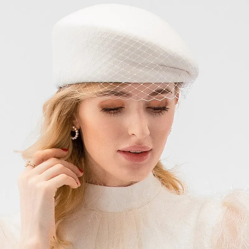EE 5189 hat female winter sweet elegant Europe and the United States in the autumn of wool hat England youth leisure joker