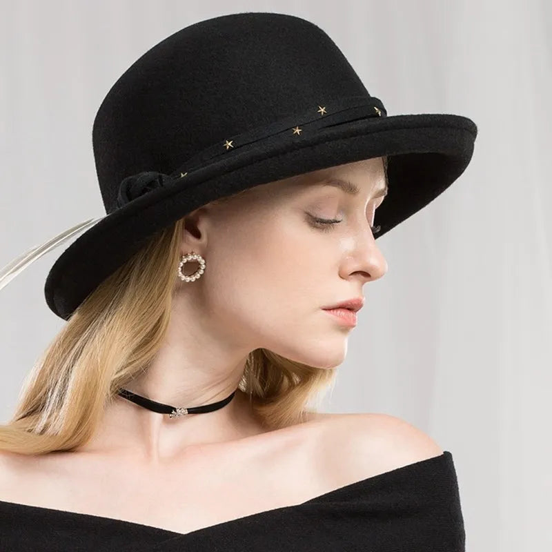 EE 5210 autumn and winter new British curly wool hat simple fashion young hat woman