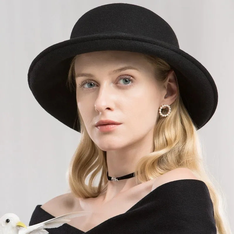EE 5210 autumn and winter new British curly wool hat simple fashion young hat woman