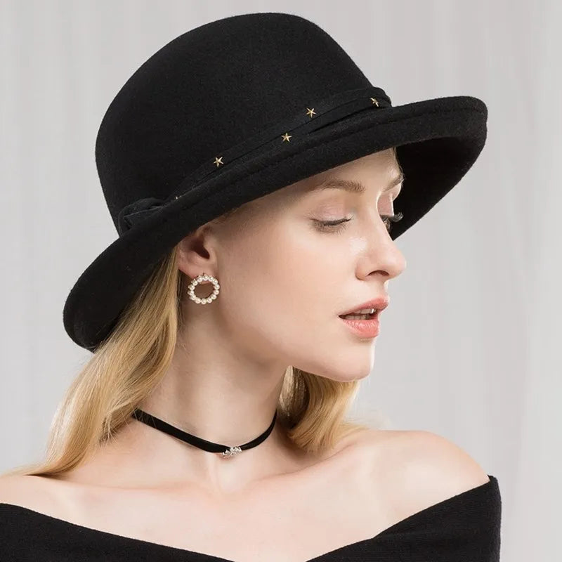 EE 5210 autumn and winter new British curly wool hat simple fashion young hat woman