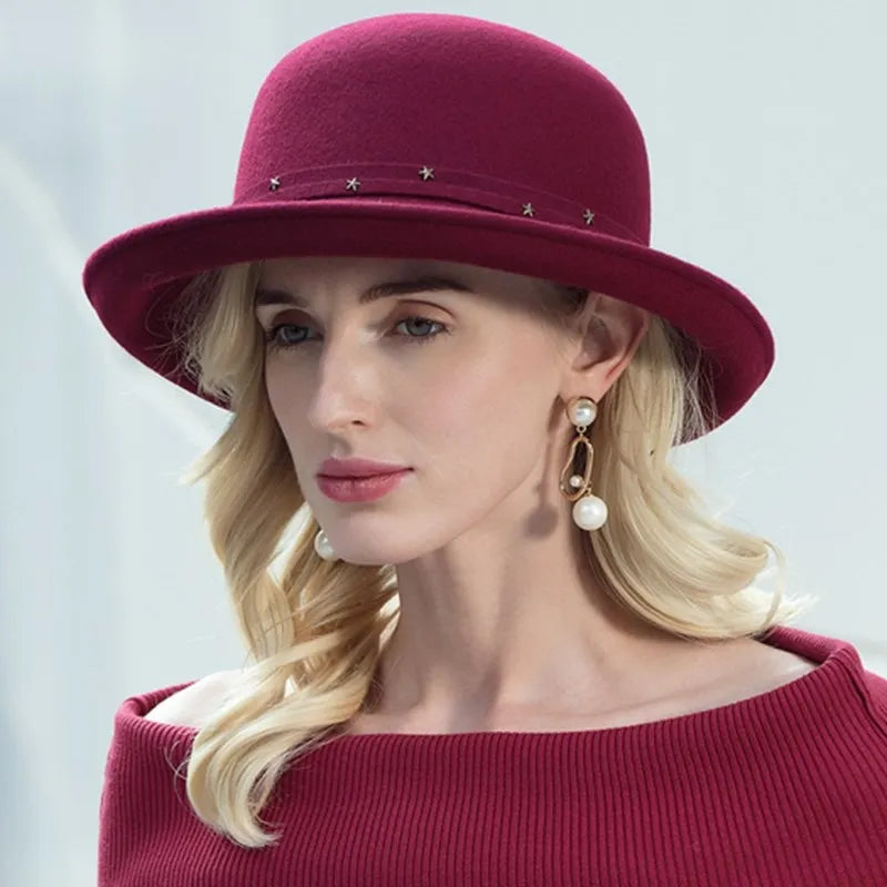 EE 5210 autumn and winter new British curly wool hat simple fashion young hat woman