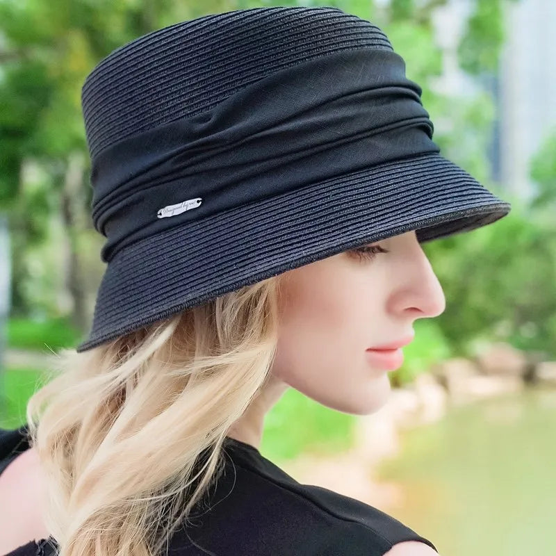 EE 7021 Summer New Travel Sunshade Straw Hat Sunshade Hat Female Summer