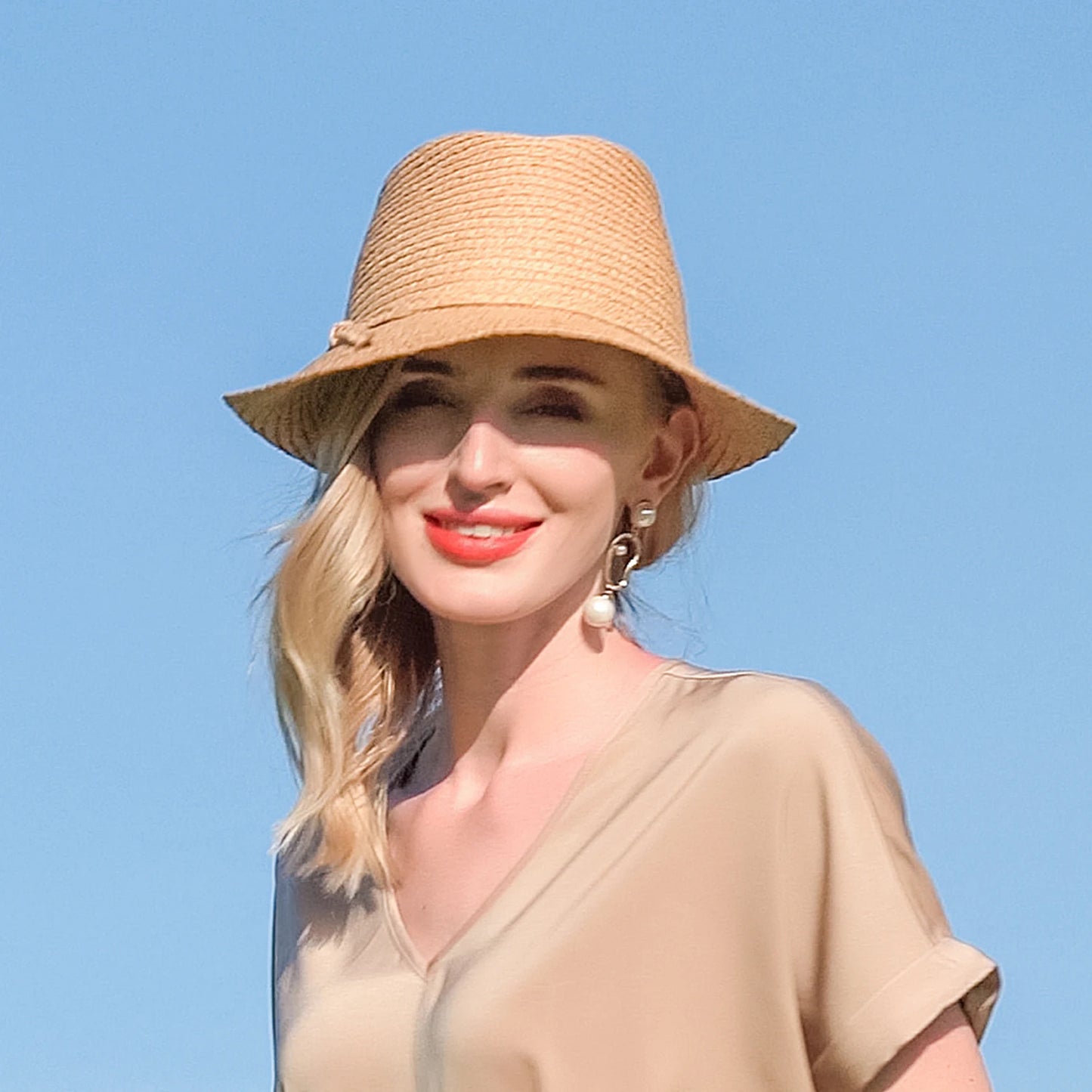 EE 7051 Summer/Casual/Daily Wear/Classical Feminine Style/Sun Protection/Sunshade Beach Hat/Sunbonnet/Straw Hat