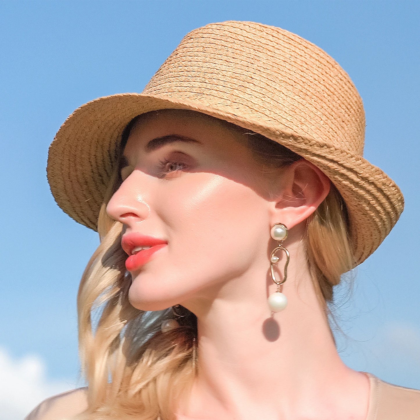 EE 7051 Summer/Casual/Daily Wear/Classical Feminine Style/Sun Protection/Sunshade Beach Hat/Sunbonnet/Straw Hat